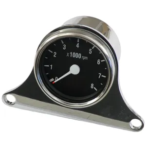 Tacómetro electrónico mini cromado, 8000 rpm
