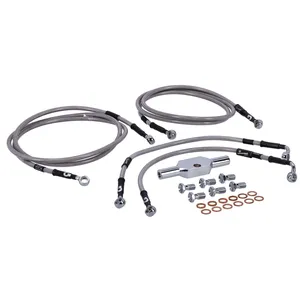 Manguera de freno MCS by Goodridge delantera, acero inoxidable con recubrimiento transparente