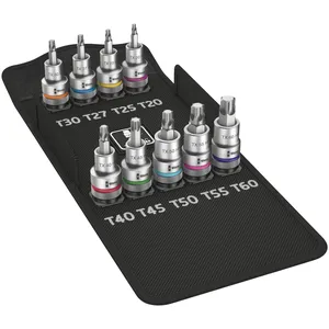 Juego de puntas de vaso Torx con función de sujeción Wera Zyklop de 1/2"