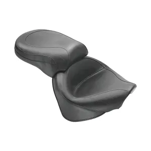 Sillín vintage touring de 2 plazas Mustang negro liso