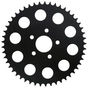 Piñón trasero, negro. 49t