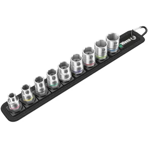 Funda de llaves Wera con dados hexagonales de 3/8" - Métrica