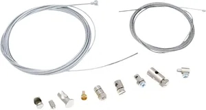 Cable de embrague metálico con fundas protectoras y terminales de conexión