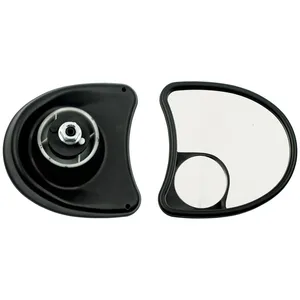Kit de espejos con soporte para carenado touring. Visión dual, negro