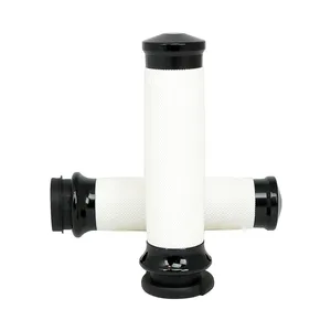 Empuñaduras Avon Custom Contour anodizadas en negro/blanco