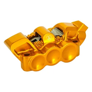 Arlen Ness, pinza radial mono-bloque de 6 pistones. Derecha. Dorado