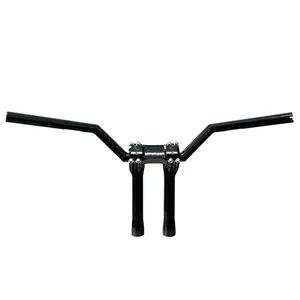 Indian Larry, manillar de aluminio BK Brawler con elevación de 4". Negro <span style="color: red;font-size: 0,5em">- PEDIDO ESPECIAL -</span>
