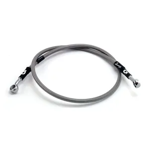 Manguera de freno MCS by Goodridge delantera, acero inoxidable con recubrimiento transparente