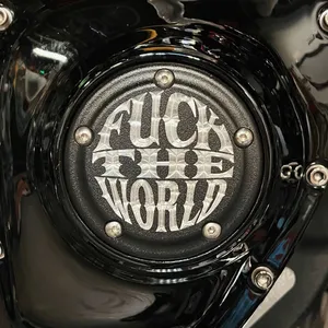 Indian Larry, tapa de puntos con logo 'FTW' de 5 orificios. Negro mate <span style="color: red;font-size: 0,5em">- PEDIDO ESPECIAL -</span>