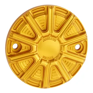 Arlen Ness, tapa de punto 10-gauge. Anodizado oro <span style="color: red;font-size: 0,5em">- PEDIDO ESPECIAL -</span>