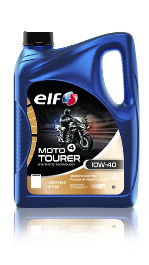 Botella de aceite sintético para moto 4 tiempos 10W-40 etiquetado Tourer