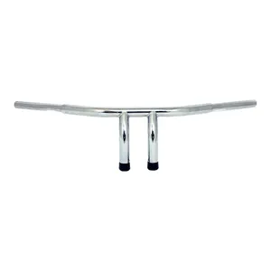 Manillar de dirección grueso de 1-1/4", 6" de elevación, cromado
