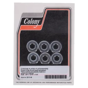 Colony, Arandelas planas 3/8" cromadas