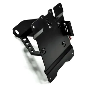Zieger, kit de soporte lateral para matrícula. Negro