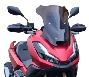 Parabrisas transparente curvado para motocicleta estilo custom