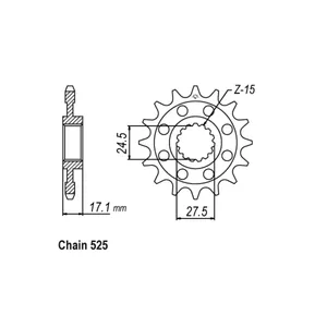 Piñón delantero JT 749.15