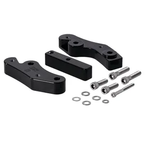 DK Custom Products, kit de reubicación de estriberas para conductor. Negro <span style="color: red;font-size: 0,5em">- PEDIDO ESPECIAL -</span>