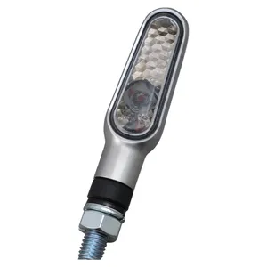 Daytona, juego de intermitentes LED mini D-Light. Plateado, lente ahumado