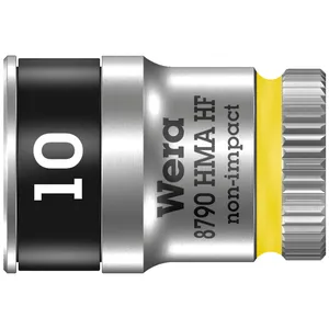 Llave de vaso Wera Zyklop 1/4" con función de retención - Métrica 10.0