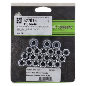 Kit de tuerca superior de la caja de balancines GW, Shovel. Cromo, estilo OEM