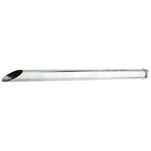 Paughco, extensión de escape. 31" corte diagonal. Cromo