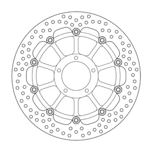 Rotor de freno flotante serie Halo de Moto-Master