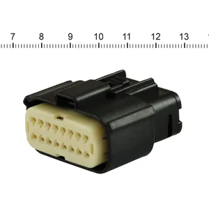 NAMZ, conector Molex MX-150. Negro, hembra, 16 pines