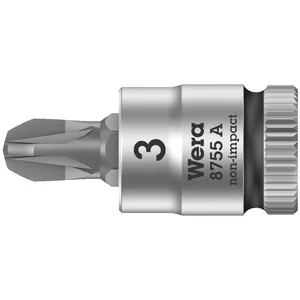 Bit de vaso Pozidriv Wera Zyklop, accionamiento de 1/4"