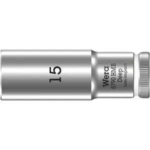 Wera, llave de vaso profunda de 15 mm