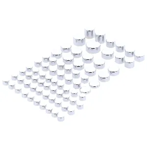 Smoothtopps, juego de tapas a presión (74 piezas). Cromo