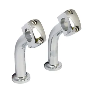 Juego de elevadores pullback abombados. Elevación de 5". Cromado