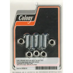 Colony, kit de pernos y tuercas para el rotor de freno delantero/trasero. Cabeza cilíndrica