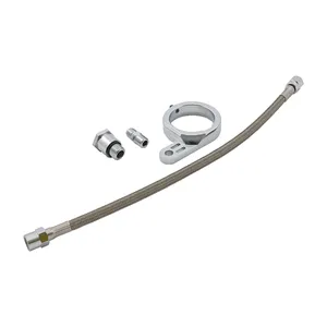 Kit de línea de aceite de acero trenzado y soporte