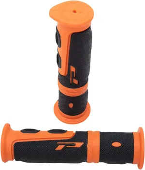 Poignées 964 Evo - double densité ATV extrémité fermée NOIR/ORANGE
