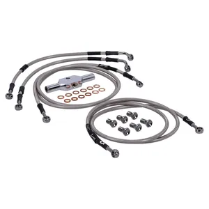 Manguera de freno MCS by Goodridge delantera, acero inoxidable con recubrimiento transparente