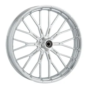 Arlen Ness, llanta Y-Spoke 18 x 5.5". Delantera/Trasera. Cromado