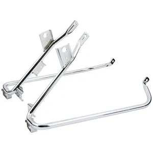 Juego de soportes para alforjas. Cromado