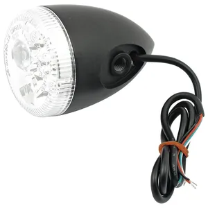 Combinación de luz trasera LED tipo bala 3-1 / intermitente. Negro. Transparente