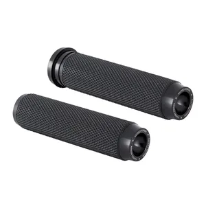 Rough Crafts, puños de manillar de goma estriados. Negro