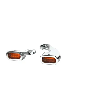 Fastline, conjunto de intermitentes LED para instalar debajo del manillar. Cromo