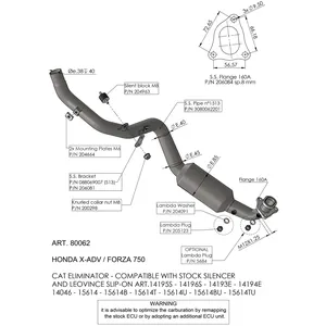Par de colectores de escape 4 tiempos para motocicleta Harley-Davidson