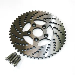 K-Tech, piñón de acero inoxidable 51t perforado