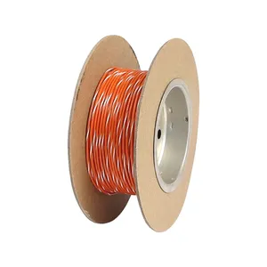 NAMZ, cable en carrete. 18 calibre, 100 pies. Naranja con raya blanca