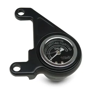 Arlen Ness, kit de manómetro de presión de aceite. Radius, negro