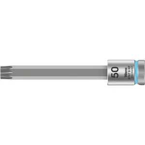 Bit de vaso Torx® Wera Zyklop 3/8" TX50 con función de sujeción