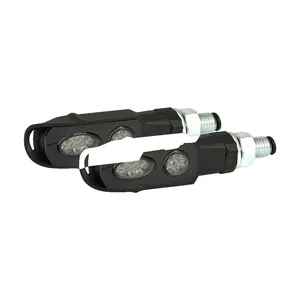 Racimo, intermitentes LED. Negro. Lente ahumada
