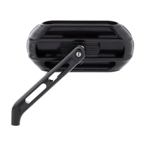 Arlen Ness, espejo enjaulado Sidekick izquierdo negro contraste <span style="color: red;font-size: 0,5em">- PEDIDO ESPECIAL -</span>