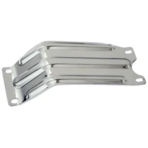 Placa protectora del motor. Acanalada. Cromada