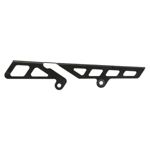 Rick's Motorcycles, protector de correa con orificios cuadrados. Negro brillante