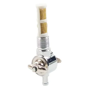Grifo de combustible, estilo doble palanca temprano H-D. Cromado